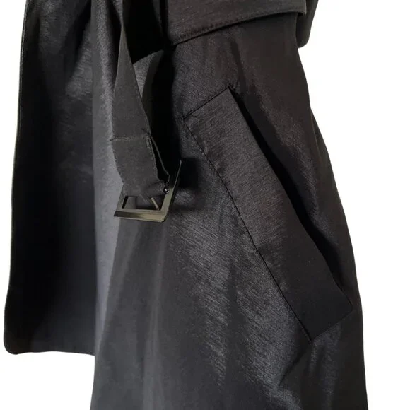 Belle Fare Elegant Black Trench Coat | Boutique - Picture 6 of 8